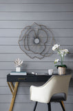 Set of 3 Metal Flowers Wall Decor, Transitional Wall Floral Sculpture for Foyer Porch Hallway W2078130330