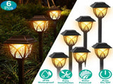 6Pack Solar Powered Stake Light Decorative Landscape Lamp IP45 Waterproof Auto On Off 80420771