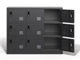 9-Door Employee Storage Locker, Metal Lockers for Office, Gym, School, and Homewith Card Slot 00575500