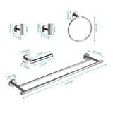 5 Piece Bathroom Towel Rack Set Wall Mount W928P198330