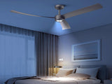 52 Inch Ceiling Fans with Lights Led Remote Control Low Profile Flush Mount for Living Room Bedroom 64464828