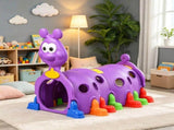 2-Section Purple Toddler Play Tunnel Kids Crawl & Climb Through Indoor Outdoor Play Structure 18705352