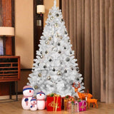 Artificial 8ft White Christmas Tree with 1430PVC Mixed Branch Tips,Green,Hinged Premium & Foldable 79419136