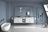 84in. W x48 in. H Metal Framed Bathroom Mirror for Wall, Rectangle Mirror, Bathroom Vanity Mirror W1272101957