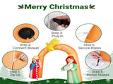 7.6FT Nativity Christmas Inflatable Arch with 7 LED Lights, Jesus Christmas Inflatable Arch 70900234