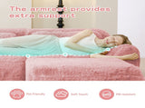 2-seater Modular Sectional Sofa Couches,Soft Fluffy Plush Fabric Bottom Anti-Slip Design,32D High W714P380195