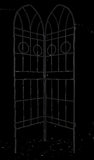 4 Pack Metal Garden Trellis 78.7" x 19.7" Rustproof Trellis for Climbing Plants Outdoor Flower W158681138