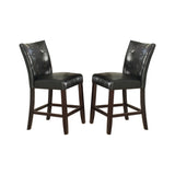 ZNTS Leather Upholstered High Dining Chair, Black SR011754