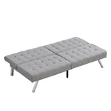 WOOD FRAME, STAINLESS LEG, FUTON, SOFA BED GREY W2297P247601