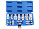 3/8" 1/2" Diesel Injector Fuel Line Socket Wrench Kit Metric 8mm-22mm Flare 65985063