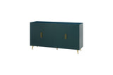 Wood TV Stand with Storage Cabinet & Adjustable Shelves, Media TV Console for Living Room W1445132035