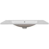 ZNTS 36" Single Bathroom Vanity Top with White Basin, 3-Faucet Holes, Ceramic, White N725P171539K