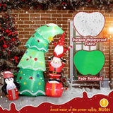 ZNTS 6 FT Lighted Christmas Inflatable Decoration, Inflatable Christmas Tree with Elf and Santa Claus, 17342073