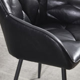 Dining Set of 2, Upholstered Kitchen with Comfortable Seat, Faux Leather Vintage W3112P262560