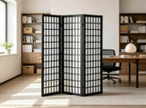 Wood 3 Panel Japanese Room Divider, Folding Privacy Screen, Portable Partition Divider for Home, 31444349