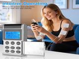 4-Channel Rechargeable TENS Unit with 8 Pads, 48 Modes 4 Programs for Pain Relief, Muscle Training 74054330