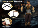 7ft Life-Size Animated Halloween Scarecrow - Sound-Activated 28912663