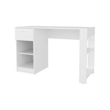 Sun City Computer Desk with a Drawer and Open Storage, White B128P263729