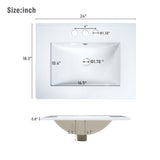 24-Inch Bathroom Vanity Cabinet with Ceramic Sink, 2 Drawers, 1 Door WF532034AAF