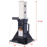 Heavy Duty Pin Type Professional Car Jack Stand with Lock, 22 Ton Capacity, Black, 1 W465110078