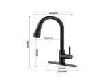 Black Kitchen Faucet, Kitchen Faucets with Pull Down Sprayer Commercial Stainless Steel Single 43249908