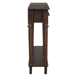 TREXM Retro Console Table with 4 Drawers and Open Shelf, perfect for Entryways, Living Rooms, and N715P202860P