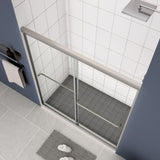 Bypass shower door, sliding door, with 1/4" tempered glass and Chromed finish 50-54"x70" W2122131036