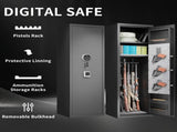 Gun Safes For Home Rifle And Pistols, Fingerprint Electronic Safe With Quick Access, Detachable 49346977