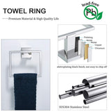 5 Pieces Bathroom Hardware Accessories Set Towel Bar Set Wall Mounted,Stainless Steel W121963549