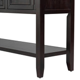 Cambridge Series Ample Storage Vintage Console Table with Four Small Drawers and Bottom Shelf for 41041948