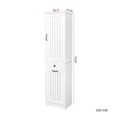 Laundry Cabinet ,with 1 Storage cabinet and 1 Drawer - White 81989550