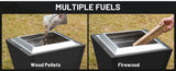 Cyberpit One Pro 25 inch Smokeless Fire Pit, Wood places w/Pull-Out Ash Pan, Portable W944P272791