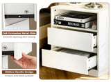 White P2 particleboard with melamine finish, drawer beveled edges, 40*30*60cm, two drawers with top 77405103