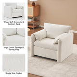 002 Fixed-Modern Sofa Chair, Elegant Single Sofa Chair with Soft Chenille Cushion for Living Room, W2636P232353