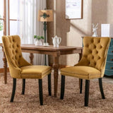 ZNTS Modern, High-end Tufted Solid Wood Contemporary Velvet Upholstered Dining Chair with Wood Legs 02045627