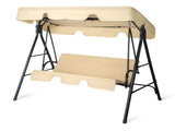 68*43*60 inch Khaki KD Model with Cushion Canopy Iron Oxford Fabric 250kg Iron Swing Set 41207129