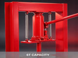 6-Ton Hydraulic Shop Press with Press Plates, H-Frame Garage Benchtop Press, Adjustable Working 64017581