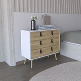 Huna Dresser, Modern 3-Drawer Unit with Handles B200P173204
