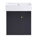 21.6 inch Modern Floating Bathroom Vanity with Ceramic Basin - Perfect for Small Bathrooms, N729P170388B