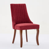 Rayon Cloth Flocking Linen Dining Chairs Channel Kitchen Dinner Chair Comfy Fabric Upholstered W1143P233647