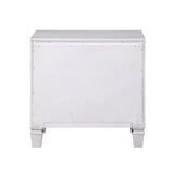 Two-tone Finish Nightstand with 2 Drawers, Rustic Gray and Weathered White B016P256550