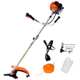 52cc Weed Eater/Wacker Gas Powered, 2 in 1 String Trimme,with 10'' Brush Cutter,Rubber Handle & W465123542