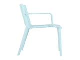 Summer - 4pcs Modern Stackable Plastic Armchair for Indoor/Outdoor Use Ergonomic Slatted Back W3450P323324