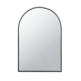 24" x 36" Black Arched Mirror with Metal Frame, Wall Mirror for Living Room Bedroom Entryway W2078135282