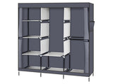 71" Portable Closet Wardrobe Clothes Rack Storage Organizer with Shelf Gray 67325725