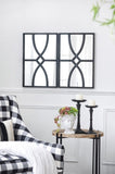 16" x 23" Rectangular Wooden Wall Mirror with Antique Black Frame, Vertical or Horizontal Home Decor W2078124316