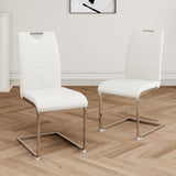 Modern Dining Chairs with Faux Leather Padded Seat Dining Living Room Chairs Upholstered Chair with W210127280