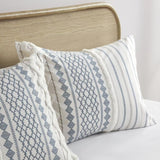 King/Cal King Cotton Printed Duvet Cover Set with Chenille B03596510
