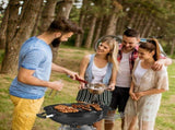 28-Inch Portable Charcoal Grill with Wheels and Storage Holder, Porcelain-Enameled Lid and Ash 40059147