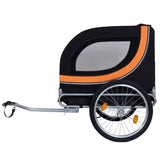 Large Folding Bike Trailer for Dogs 66LB Capacity All-Terrain Pet Carrier, Durable Steel Frame for W1364P331917